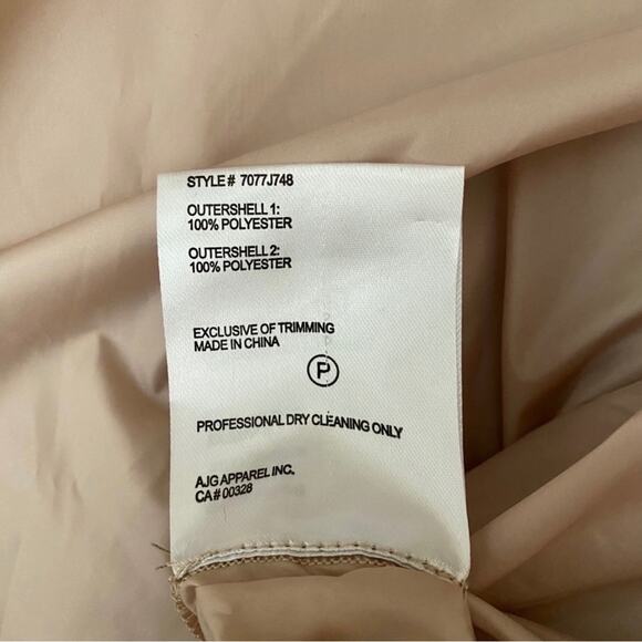 NVLT Reversible Faux Shearling Jacket in Nude, Large - Picture 5 of 12